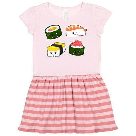 

Inktastic Sushi with Faces Gift Toddler Girl Dress