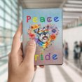 thumbnail image 4 of Peace Love Pride Schnauzer with Rainbow Sunglasses LGBT LGBTQ+ Travel Passport Wallet Miniature Schnauzer Dog Lover PU Leather Passport Holder Cover - 01004, 4 of 5