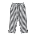 thumbnail image 4 of Lenpel Cotton Linen Capri Pants for Women Lightweight Striped Elastic Waist Cropped Trousers Fashion Side Slit Button Capris, 4 of 7