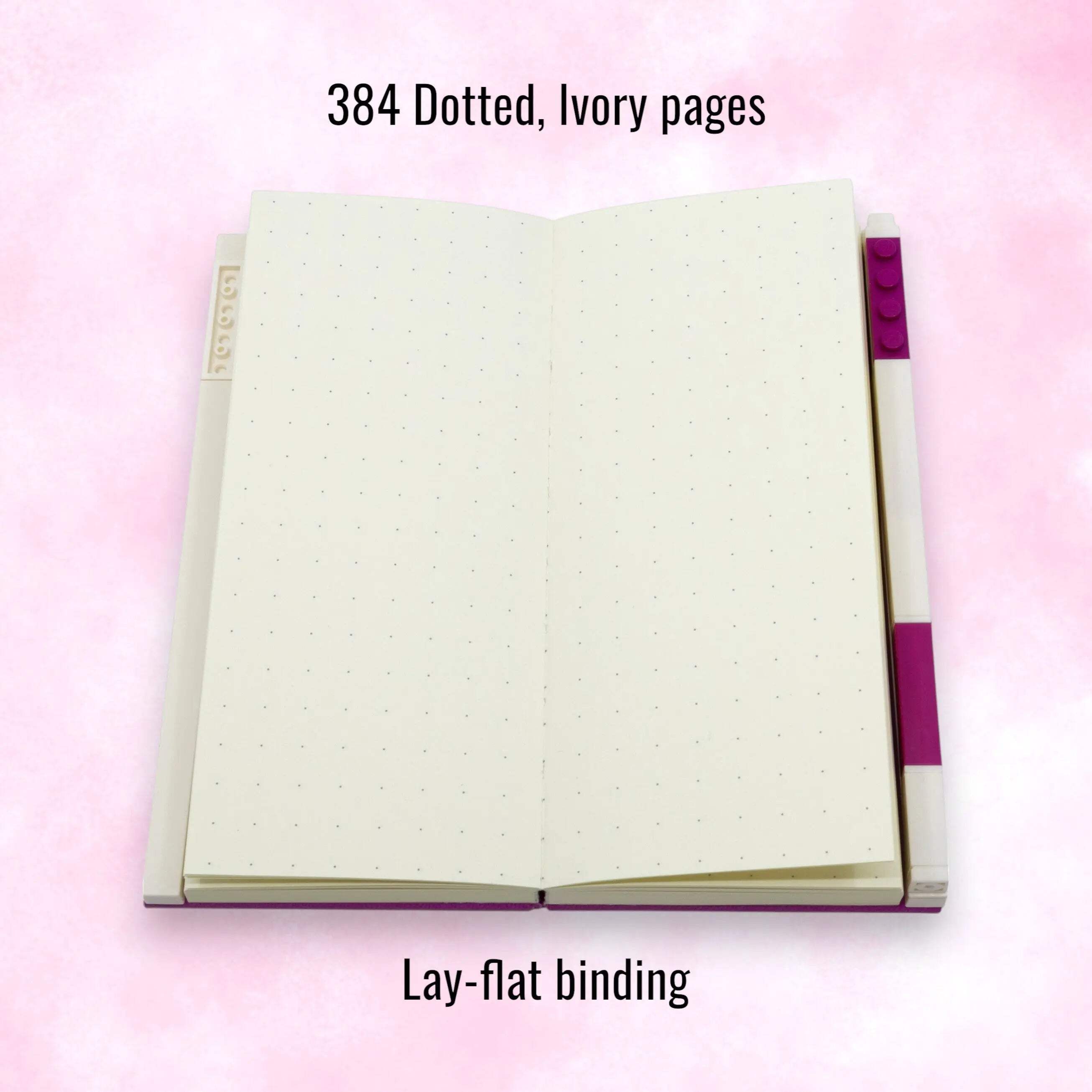 LEGO Locking Notebook with Gel Pen - 1x2 Red Violet
