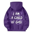 thumbnail image 3 of Womens Zip Up Hoodies Christian Faith Graphic Print Long Sleeved Sweatshirts Religious Bible Verse Preppy Loose Fit Blouses, 3 of 4