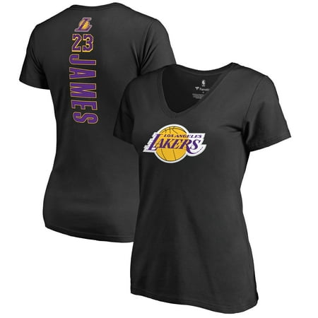 LeBron James Los Angeles Lakers Fanatics Branded Women's Plus Size Backer V-Neck T-Shirt - (Best Lebron 9 Colorways)