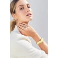thumbnail image 2 of Brazaletes de oro grueso para mujer, brazalete ancho de oro, pulsera abierta martillada, regalos navideños y festivos, 2 of 5