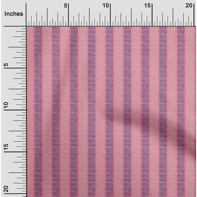 oneOone Cotton Flex Fabric Stripe Block Print Fabric BTY 40 Inch Wide