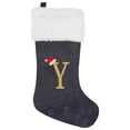 thumbnail image 1 of adviicd Christmas Large Flannelette Embroidered English Letter Decorated Stocking Christmas Stocking Gift Bag, 1 of 4