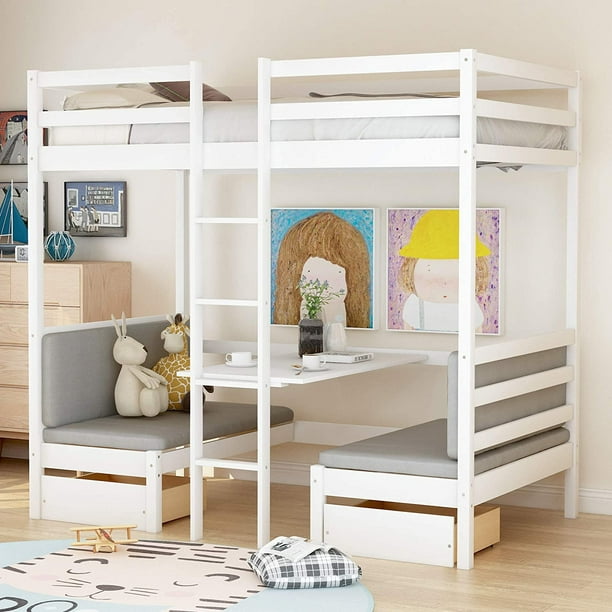 Solid Wood Loft Bed For Kids S, Bunk Bed Convert To Loft
