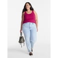 thumbnail image 2 of Terra & Sky Women's Plus Size Scoop Neck Rib Tank Top, Size 0X-5X, 2 of 5