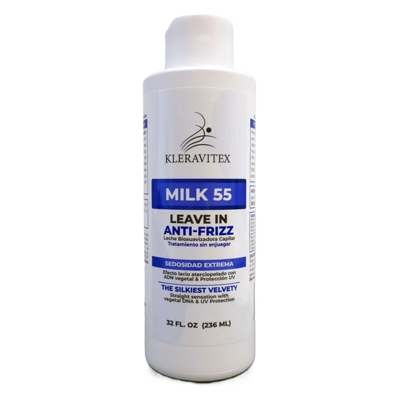 KLERAVITEX Milk 55 Leave In Conditioner Hair Detangler Cream Treatment 33.80 oz Anti-Frizz Bottle Deep Conditioner Hair Repair Protectant for Dry and Damaged Hair For Curly Hair and Natural Hair