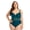 Dark green, variant on AURA Women One Piece Swimsuit Sexy Backless Mesh Swimwear Push Up M 4XL