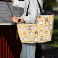 thumbnail image 4 of Wukai Rabbit And Candy Print Zipper Bag,large Beach Tote Bag,Waterproof Sandproof Bag,Grocery and Picnic Tote Travel Bag, 4 of 5