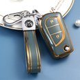 thumbnail image 4 of sweethay Funda de TPU para llave de coche con llavero, funda portátil para llaves de vehículo, llavero, Protector de carcasa, reemplazo de automóvil Automoción decorativa y accesorios Blanco sweethay VI017067-02B, 4 of 6