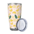 thumbnail image 2 of Fotbe Banana With Leaves Pattern 20 oz Tumbler Stainless Steel Vacuum Insulated Coffee Ice Cup Double Wall Travel Flask Leak-proof Coffee Cup-Without Straw, 2 of 8