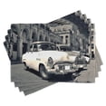 thumbnail image 1 of Ambesonne Landscape Place Mats Set of 4, American Cars Havana, Standard Size, Grey Beige, 1 of 6
