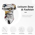 thumbnail image 4 of Pofeuu American Bald Eagle Print Short Sleeve Body Suits Women Round Neck Bodysuits for Women Onesie Adult Set Body Suit-XX-Large, 4 of 7