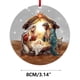 thumbnail image 3 of 1 colgante de coche de Navidad con diseño de belén, acrílico, dimensional., 3 of 7