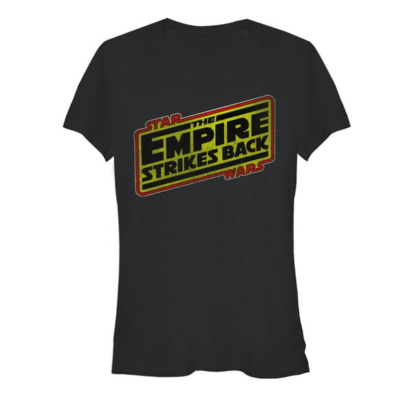 Junior's Star Wars Episode V Logo  Graphic Tee Black Small