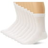MediPEDS 8 Pair Diabetic Crew Socks with Non-Binding Top, White, Shoe Size: Shoe Size: Men 7-12 and Ladies 10-13