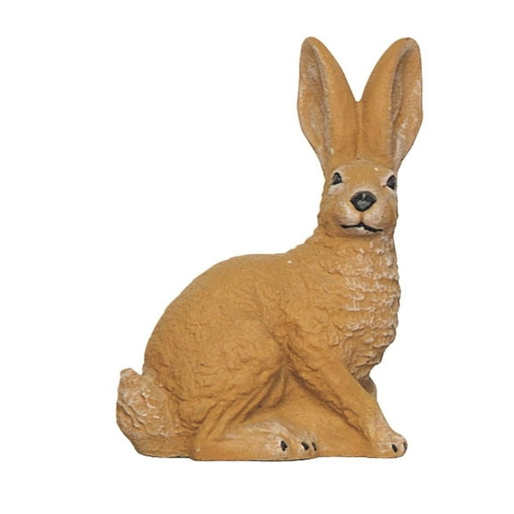 Solid Rock Stoneworks Medium Jack Rabbit Concrete Statue, 14" Tall, Life Like Color