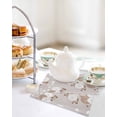 thumbnail image 4 of Brown White Floral Kitchen Dish Towels for Drying Dishes Set of 2, Spring Botanical Leaves Farmhouse Waffle Weave Microfiber Hand Tea Bathroom Towels Quick Dry & Absorbent Towel 12x12, 4 of 7
