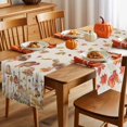 thumbnail image 5 of Fall Table Runner Thanksgiving Mushroom Maple Leaf Table Runners Watercolor Plants Cotton Linen Dresser Scarf Kitchen Dining Table Decor for Fall Holiday Party Decor 13x90 Inch, 5 of 9