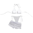 thumbnail image 4 of Women's Polka Dot Two Piece Swimsuit with Beach Cover Up Skirt, Summer Bathing Suit Swimwear, 4 of 7