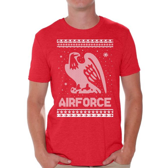 Awkward Styles Xmas Shirts for Men Christmas Airforce T-Shirt