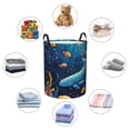 thumbnail image 4 of Fuzoiu Whimsical Underwater Fantasy Print Circular Hamper,Laundry Basket with Handle,Collapsible Laundry,Dirty Clothes Storage Basket,for Bedroom Bathroom Dorm Living Room-Small, 4 of 6