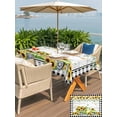 thumbnail image 5 of Outdoor Tablecloths with Umbrella Hole & Zipper, Sunflowers Tablecloth Rectangle 60x84 Inch, Spring Farmhouse Country Truck Leaf Wood Grain Waterproof Table Cloth, Patio/Pool/Picnic Table Covers, 5 of 8