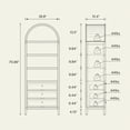 thumbnail image 3 of Joyyskill Tall Arched Bookshelf with Drawers, 71" Wood Bookcase with Storage Farmhouse Display Cabinet Wooden Bookshelves Mid-Century Modern Storage Shelf Natural Oak, 3 of 5