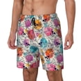 thumbnail image 2 of Balery Skulls and Roses Mens Swim Trunks Swim Shorts for Men Quick Dry Inseam Beach Shorts with Compression Liner Pocket-Large, 2 of 9