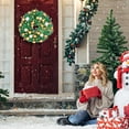 thumbnail image 2 of Coronas navideñas para puerta delantera, corona navideña Artificial de 15,8 pulgadas, adornos de bolas de Navidad, decoraciones para Navidad, 2 of 8