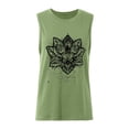 thumbnail image 4 of HCYSFG Women Mandala Lotus Flower Tank Fashion Casual Regular Fit Sleeveless Vest Top Classic Graphic Boho Music Festival T-Shirt Tee, 4 of 5