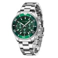 thumbnail image 2 of Reloj para hombre Reloj con pantalla de fecha y hora Reloj de pulsera Estilo deportivo Reloj de cuarzo preciso Reloj de pulsera para hombre, Verde kenally EL003018-01B, 2 of 2