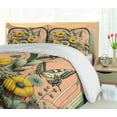 thumbnail image 5 of Ambesonne Boho Duvet Cover Set, Spring Greenery Witch Moth Art, Calking, Salmon Green Mustard, 5 of 5