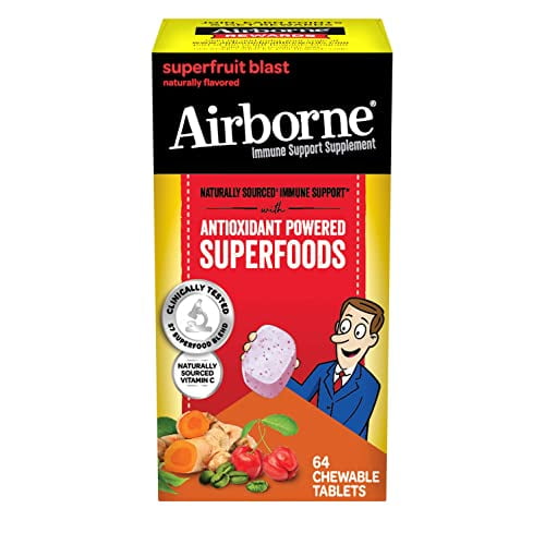 Airborne Naturally Sourced Vitamin C (Acerola Cherries) Chewable