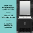thumbnail image 6 of Designer Series by Zenith Aluminum Beveled Mirror Medicine Cabinet, 20 x 26 in., Frameless, 6 of 6