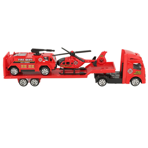 Alloy Engineering Car,4pcs Set 1: 64 Construction Vehicles Toy Trailer  Truck Set Rapid Response 