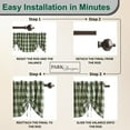 thumbnail image 4 of Park Designs Buffalo Check Lined Farmhouse Sage Valance 60", 4 of 6