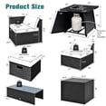 thumbnail image 4 of Costway 9PCS Patio Rattan Furniture Set Fire Pit Space-saving W/Cover Off White Cushion, 4 of 9