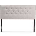 thumbnail image 3 of Bowery Hill Modern Fabric Tufted Queen Panel Headboard in Grayish Beige, 3 of 6