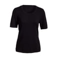 thumbnail image 1 of Edwards Garment Chandail à Manches Courtes Col Rond pour Femmes, Noir, Xxxx-grand, 1 of 1
