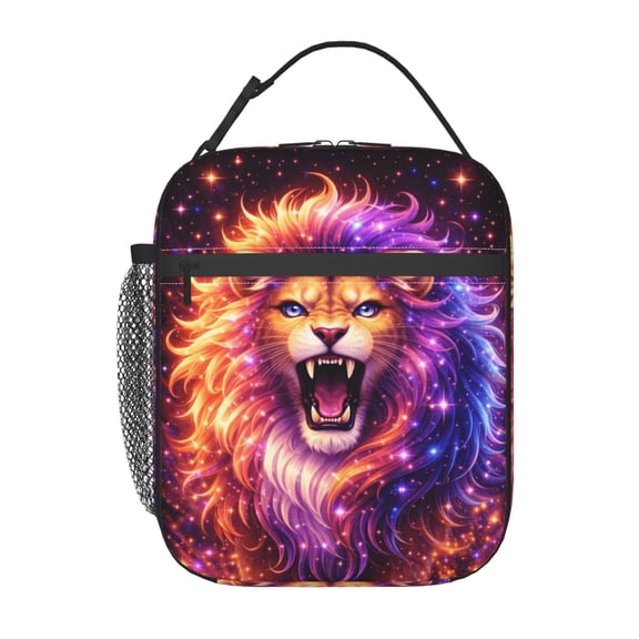 Galaxy Lion Lunch Bag Portable Thermal Lunch Box for Men and Women