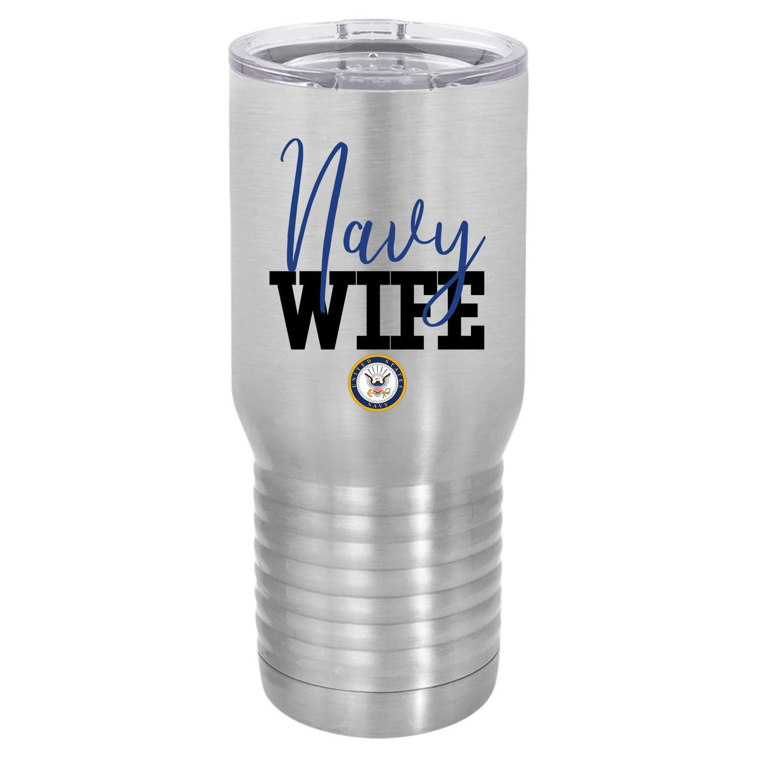 Navy Wife Steel 20 oz Tumbler Travel Mug