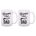 thumbnail image 1 of ThisWear Dad Birthday Mug Steaming Hot Dad 2 Pack Ceramic 15oz Coffee Mug Set Dad, 1 of 4