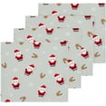 thumbnail image 2 of SKYSONIC Christmas Santa Claus Washcloths Set of 4, Highly Absorbent Soft Cotton Fingertip Towels for Bathroom, Kitchen, Gym, Spa, Home Decor, 12 x 12 Inch, 2 of 7