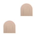 thumbnail image 2 of Wosthever Rainbow-shaped Insulation Coasters Bottles Mats Reusable Placemat Heat-resistance Accessories Thicken Kitchen Anti-scalding beige 2piezas, 2 of 6