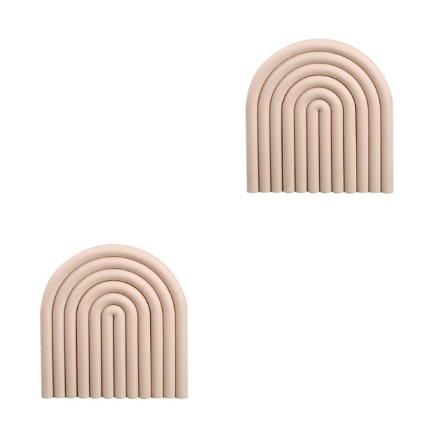 Yuarrent Posavasos aislantes en forma de arcoíris, alfombrillas para botellas, reutilizables, resistentes al calor, gruesos, antiescaldado, accesorios de Type2 NO2 Yuarrent CBP163335