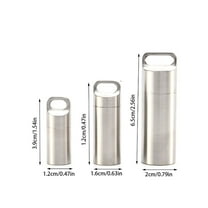 Storage Rack Clearance! Stainless Case Keychain Sealed Capsule Holder Box Portable Case Container for Men Women Purse Pocket