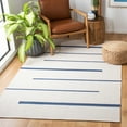 thumbnail image 2 of SAFAVIEH Montauk Oswald Geometric Striped Cotton Area Rug, Ivory/Navy, 6' x 9', 2 of 9