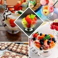 thumbnail image 5 of Efavormart 24 Pack | 6oz Crystal Clear Footed Plastic Dessert Cups With Spoons, Disposable Appetizer Parfait Cup With Tasting Spoon Set, 5 of 11